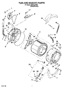 TUB AND BASKET PARTS, OPTIONAL PARTS (NOT INCLUDED) Diagram and Parts List for WFW8500SR0  Whirlpool Washer
