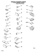 WIRING HARNESS Diagram and Parts List for LSR8433KT0  Whirlpool Washer