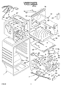 LINER PARTS Diagram and Parts List for 5XKVN600K01  Whirlpool Refrigerator