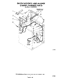 DRYER SUPPORTS AND WASHER CABINET H Diagram and Parts List for LT4900XMW1  Whirlpool Washer Dryer Combo