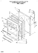 REFRIGERATOR DOOR, LIT/OPTIONAL Diagram and Parts List for RT18DKXBL01  Roper Refrigerator