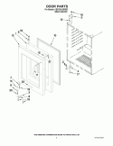 DOOR PARTS Diagram and Parts List for KBCS24LSBS02  KitchenAid Wine and Beverage Cooler