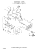 DISPENSER PARTS Diagram and Parts List for YWFW9351YW00  Whirlpool Washer