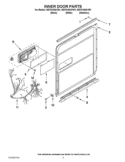 INNER DOOR PARTS Diagram and Parts List for WDT910SSYW1  Whirlpool Dishwasher