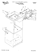 TOP AND CABINET Diagram and Parts List for 8LSR5233EZ0  Whirlpool Washer