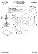 CABINET Diagram and Parts List for MS3080XBQ0  Whirlpool Wall Oven