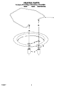 HEATER PARTS Diagram and Parts List for KUDI02CRWH0  KitchenAid Dishwasher