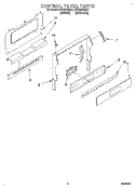 CONTROL PANEL Diagram and Parts List for SF310PEAW1  Whirlpool Range