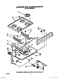 COOKTOP AND MANIFOLD, LIT/OPTIONAL Diagram and Parts List for FLP310VW5  Roper Range