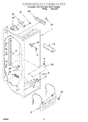REFRIGERATOR LINER Diagram and Parts List for 7ED27DQXFW02  Whirlpool Refrigerator
