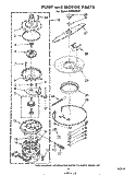 PUMP AND MOTOR Diagram and Parts List for SHF5884P1  Whirlpool Dishwasher