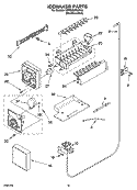 ICEMAKER PARTS, PARTS NOT ILLUSTRATED Diagram and Parts List for KSRG25FKSS15  KitchenAid Refrigerator
