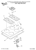 SECTION Diagram and Parts List for GLT3614GQ2  Whirlpool Cooktop