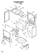 CHASSIS PARTS Diagram and Parts List for RME30001  Roper Range