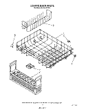 LOWER RACK Diagram and Parts List for 4KUDA220TW3  KitchenAid Dishwasher