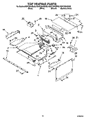TOP VENTING PARTS Diagram and Parts List for KEHC309JBT08  KitchenAid Microwave Oven Combo
