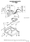 MACHINE BASE PARTS Diagram and Parts List for HTW4400TQ0  Whirlpool Washer
