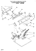 TOP AND CONSOLE, LIT/OPTIONAL Diagram and Parts List for GLER5434BW0  Whirlpool Dryer