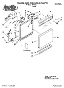 FRAME AND CONSOLE PARTS Diagram and Parts List for IPC25052  Inglis Dishwasher