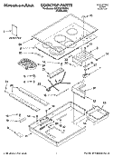 COOKTOP PARTS, OPTIONAL PARTS Diagram and Parts List for KECC567RSS04  KitchenAid Cooktop