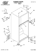 CABINET PARTS Diagram and Parts List for RT18SKXRD00  Roper Refrigerator