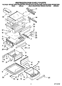 REFRIGERATOR SHELF PARTS Diagram and Parts List for KSCS25FTSS00  KitchenAid Refrigerator