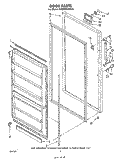 DOOR , LIT/OPTIONAL Diagram and Parts List for EV200NXRW0  Whirlpool Freezer