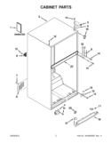CABINET PARTS Diagram and Parts List for WRT371SZBM00  Whirlpool Refrigerator
