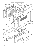 DOOR AND DRAWER Diagram and Parts List for KERC507YAL0  KitchenAid Range