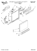FRAME AND CONSOLE Diagram and Parts List for DU935QWDB1  Whirlpool Dishwasher