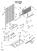 UNIT PARTS Diagram and Parts List for IPT184300  Inglis Refrigerator