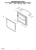 FREEZER DOOR PARTS Diagram and Parts List for GB2SHTXTB01  Whirlpool Refrigerator
