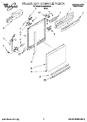 FRAME AND CONSOLE Diagram and Parts List for DU940QWDB0  Whirlpool Dishwasher