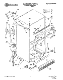 CABINET Diagram and Parts List for 3XKVN510001  Whirlpool Refrigerator
