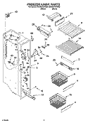 Part Location Diagram of 2223414 Whirlpool Ladder - Left Side