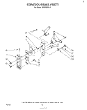 CONTROL PANEL Diagram and Parts List for MW8100XL1  Whirlpool Microwave