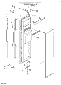 FREEZER DOOR Diagram and Parts List for 3XART722F00  Whirlpool Refrigerator