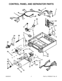 CONTROL PANEL AND SEPARATOR PARTS Diagram and Parts List for CSP2760TQ3  Whirlpool Dryer