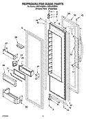 REFRIGERATOR DOOR PARTS Diagram and Parts List for KSSC42QMS01  KitchenAid Refrigerator