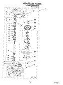 GEARCASE PARTS Diagram and Parts List for 7MSAWX650LQ1  Whirlpool Washer