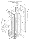 REFRIGERATOR DOOR Diagram and Parts List for KSSC36MFS05  KitchenAid Refrigerator