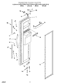 FREEZER DOOR Diagram and Parts List for GD25DFXFB02  Whirlpool Refrigerator