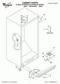 CABINET PARTS Diagram and Parts List for EV187NYRQ05  Whirlpool Freezer