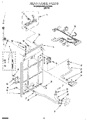 REAR PANEL Diagram and Parts List for KAWL410BWH1  KitchenAid Washer