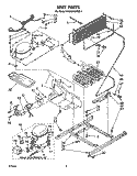 UNIT Diagram and Parts List for ET20EKXPWR1  Whirlpool Refrigerator