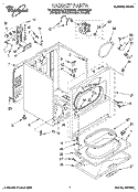 SECTION Diagram and Parts List for LER7848DZ0  Whirlpool Dryer