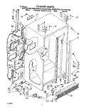 CABINET Diagram and Parts List for ED25DWXTG04  Whirlpool Refrigerator
