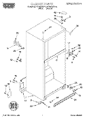 CABINET Diagram and Parts List for RT20DKXEN10  Roper Refrigerator