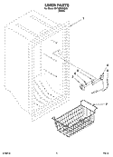 LINER PARTS PARTS NOT ILLUSTRATED Diagram and Parts List for EV150FXKQ03  Whirlpool Freezer