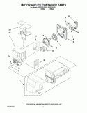 MOTOR AND ICE CONTAINER PARTS Diagram and Parts List for KFIS25XVBL3  KitchenAid Refrigerator